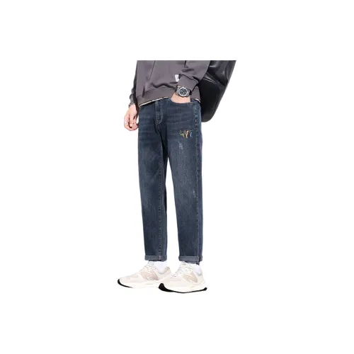 SAIHAN Синий Серый Унисекс Джинсы