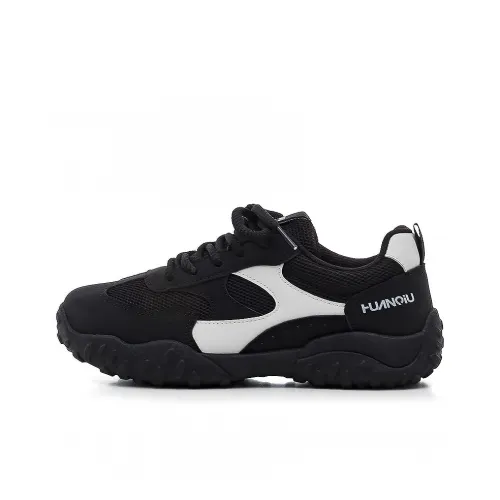 HUANQIU Амортизация Поддержка Устойчивость к истиранию Низкий Топ Повседневная обувь Женская Черный Белый