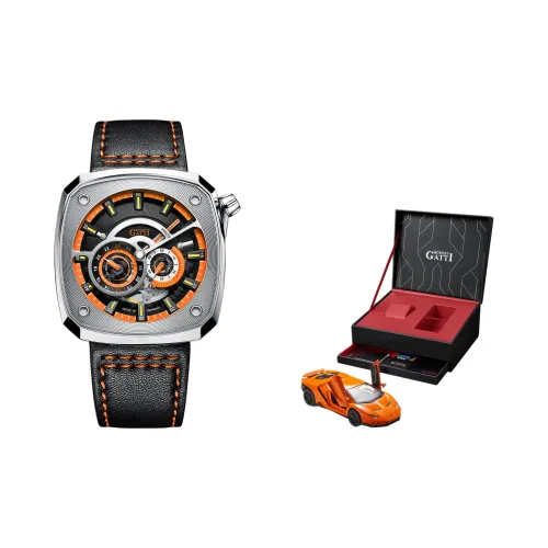 BONEST GATTI Offshore Speed Автоматический Механический Механизм Резиновый Ремешок Часы Мужские Часы Черепный Циферблат