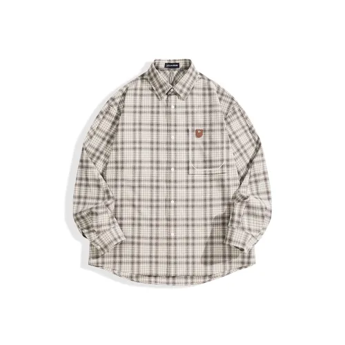 PEACEBIRD MEN Outerwear Позиционирование стиля Loose Fit Casual Old Money Клетчатая рубашка Unisex