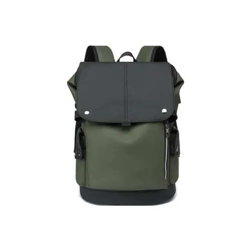 Old Man's Head Синтетическая кожа Рюкзак Стандартный Мужской Кожа Фильм Армейский зеленый Узор черный