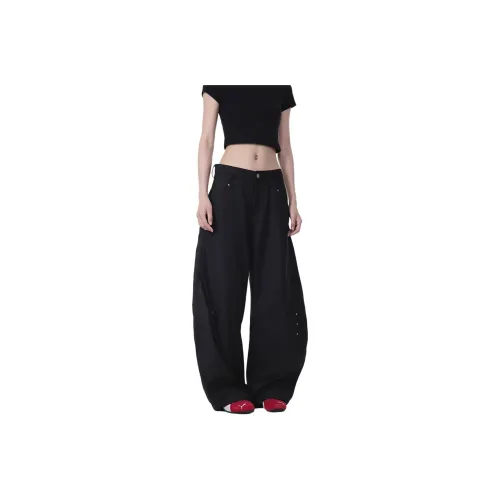 XUBAIHUO Черные унисекс костюмные брюки