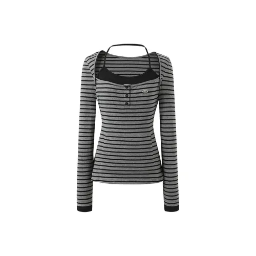 Pa33word Темно-серый Женские T-рубашки