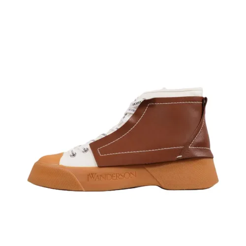 JW Anderson Высокий Топ Обувь на Платформе Женская Коричневая