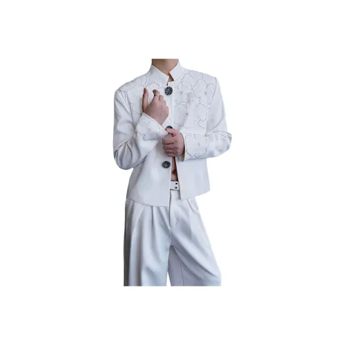 Белый унисекс деловые костюмы