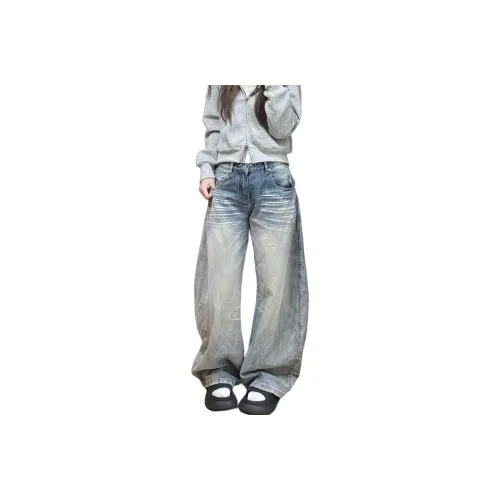 MUCCHIC Blue Unisex Jeans MUCCHIC Синий Унисекс Джинсы