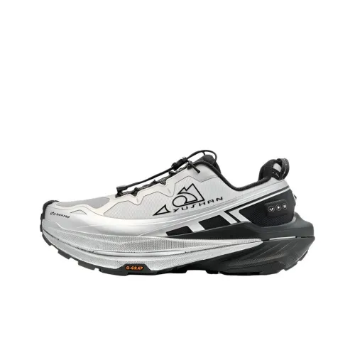 QIAODAN Амортизаторы Shock Slip-resistant Low Top Trail Беговые кроссовки Мужские Silver