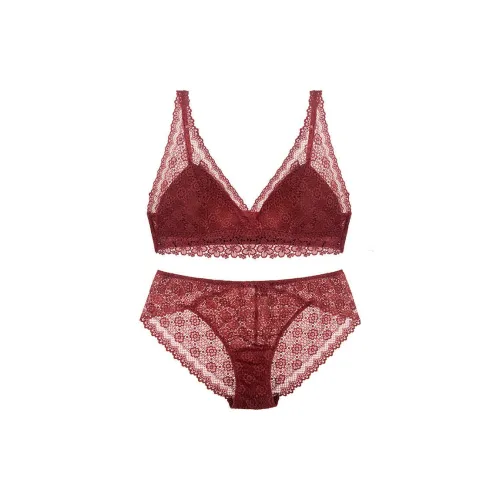 XIUDAI Красный Бюстгальтер и Трусы Женские Бюстгальтеры