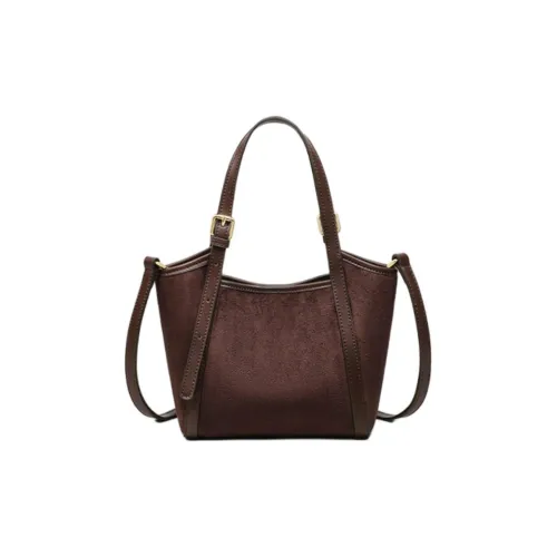 C°BANNER Коровья кожа с тканью сумка среднего размера женский кофе