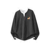 [Классическая имитация двухслойности] Темно-серый (B Гамбургер Колбаса Логотип на груди)