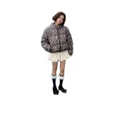 Серый хлопковый пуховик