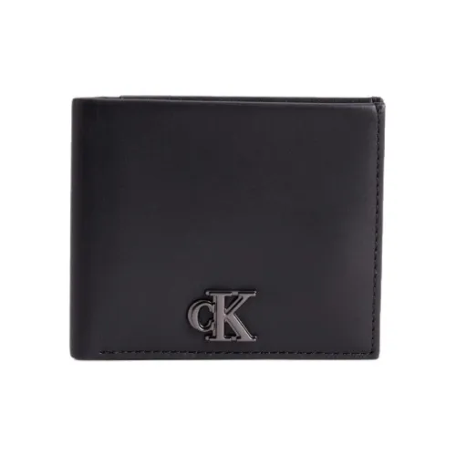 CK Calvin Klein Кожа Кошелек Мужской Черный