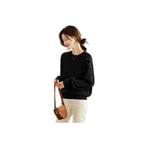 MJ Осенний Длинный Длинный Рукав Трикотаж Женский