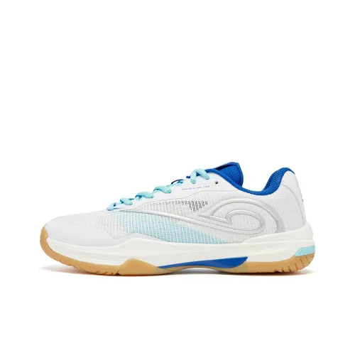 QIAODAN Slip-resistant Abrasion-resistant Low-top Badminton Shoes Men's White QIAODAN Противоскользящая Устойчивая к износу Низкий Топ Бадминтон Обувь Мужская Белая