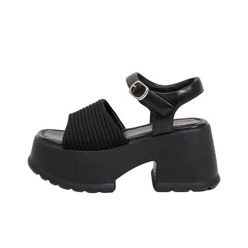 Сандалии в римском стиле Milan Love Song 8,5 см женские черные