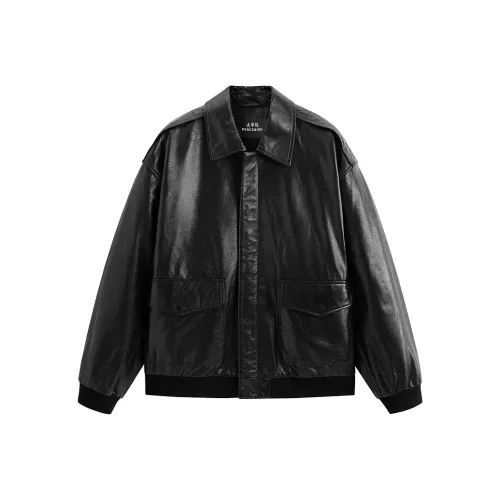 PEACEBIRD MEN Sharpness Кожа Куртка из козьей кожи Натуральная кожа Куртка Мужская