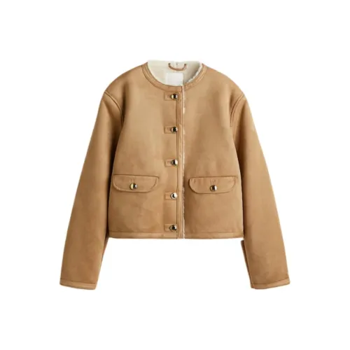 H M Темный Бежевый Женский Куртки