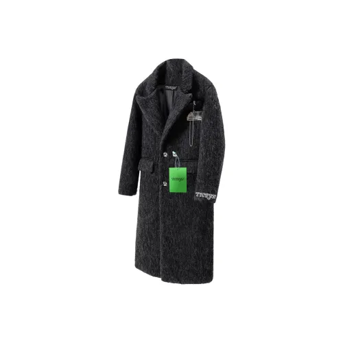 YICHEN Серый [No Brand Логотип] Прохладный Тон Обычный Плечо Пальто Унисекс Пальто