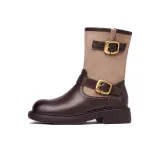 Бежевый/Коричневый (Высота каблука 4 см)