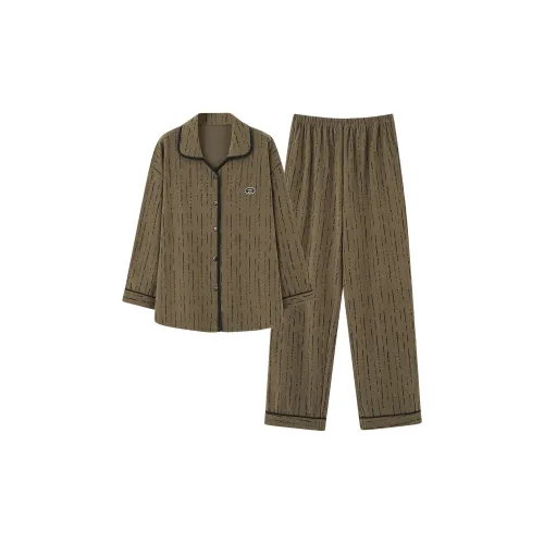 MADALLO Темно-зеленый женский пижамный комплект