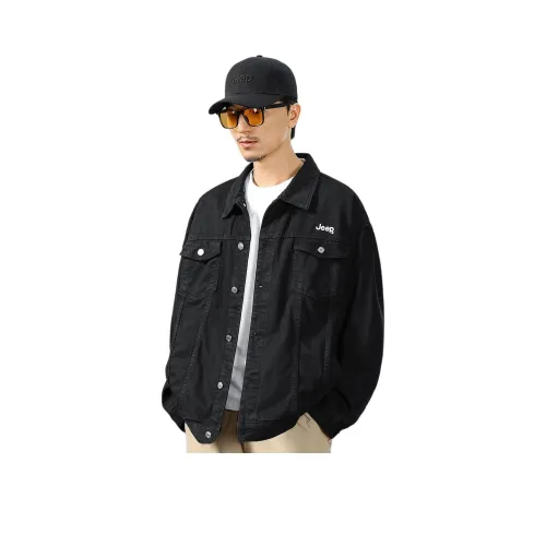 Jeep Luxury Wrangler Collection Джинсовая куртка унисекс Рыцарь черного цвета