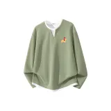 [Классическая имитация двухслойности] Пальмовый зеленый (Логотип на груди с колбасой из бекона)