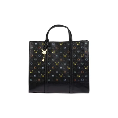 POKEMON Окаменелость Коллаборация Кожа Сумка Женская Черная