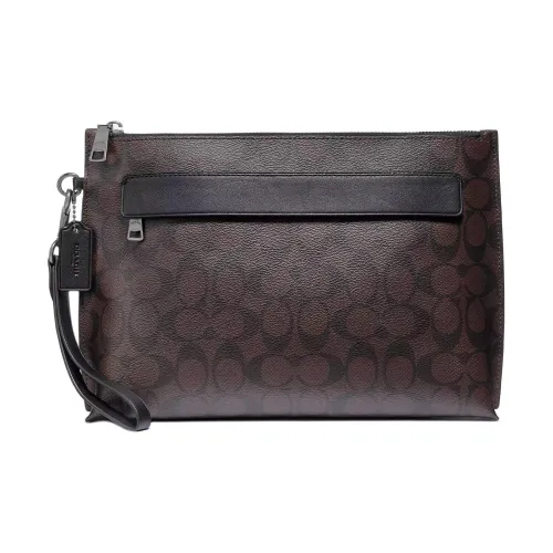 COACH Pouch Клатч Большой Мужской Коричневый Красный