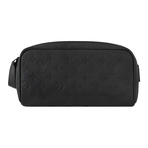 LOUIS VUITTON Dopp Kit Коровья кожа Косметичка Клатч Стандартный Мужской Черный
