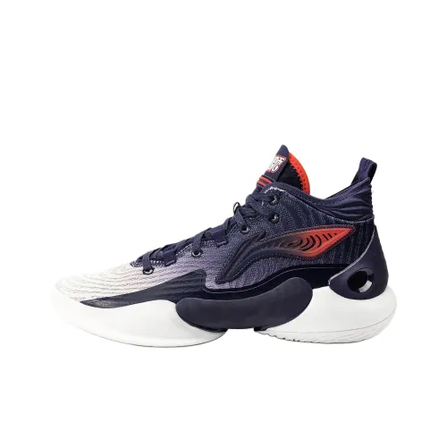 LINING YuShuai 18 CBA Collection Guangzhou Southern Tigers PE Нескользящая Подкладка Поддержка MID Топ Баскетбольные кроссовки Мужской