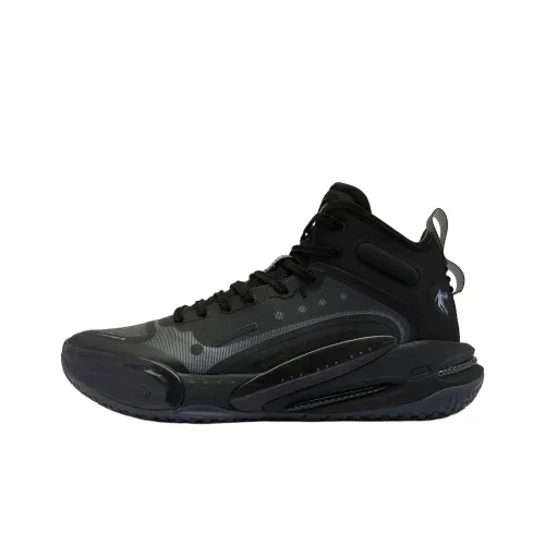 QIAODAN Poisonous Tooth REV Баскетбольные кроссовки Высокий топ Черные Мужские