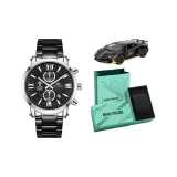 MF0219G Серебристый корпус с черным циферблатом, стальной браслет [Ограниченный выпуск, комплект для гонок]