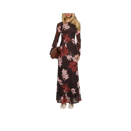 PRINCESS POLLY Istefania Длинное платье с длинными рукавами Maxi Dress Длинный рукав Платье Женское