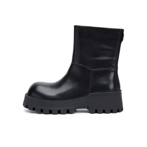 ELLE Грубый каблук Мартинсы Ботильоны Женские 2025 Женские Ботинки