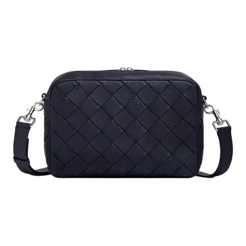 Bottega Veneta Intrecciato Коровья кожа Camera Сумка Сумка через плечо Мужская Синяя