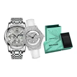 MF0479G-MF0486L Серебристый корпус, серый стальной, белый кожа, полоска