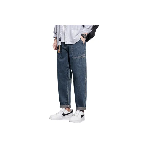 SAIHAN Ностальгические синие унисекс джинсы