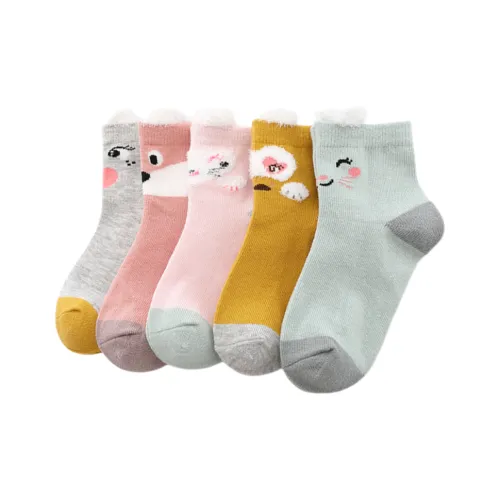 ЮЙЧЖАОЛИНЬ JC039 Маленькая Лиса Перо Марля Crew Kids Носки