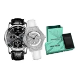 MF0479G-MF0486L Серебристый корпус, черный и белый ремешок