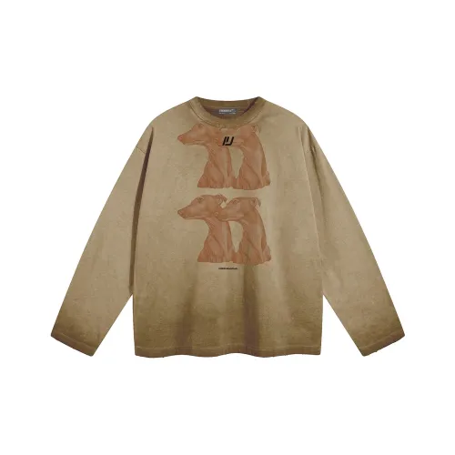 UMBNESS Длинный рукав Т-рубашка Унисекс