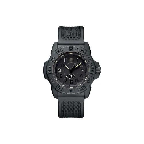 LUMINOX Seal Assault Team 3500 Collection Кварцевый механизм Мужские часы Часы 45 мм Черный циферблат