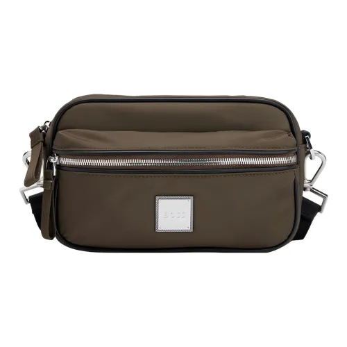 Hugo Boss Переработанный полиэстер Сумка через плечо Мужская Коричневая