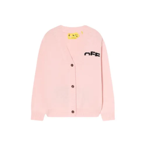 OFF Белый Свитер Логотип Детали KNIT Кардиган Детский