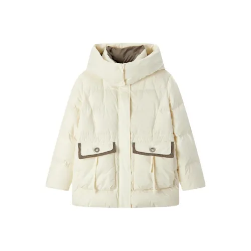 EICHITOO Экрю Комбинированный 21 Женские Пуховики