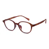 Оправа «черепаховый узор» с белыми линзами T10