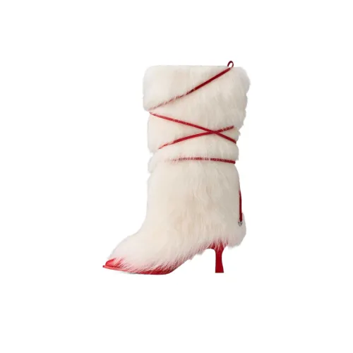 AMBUSH x UGG Колено Высокие сапоги Женские Белые Красные