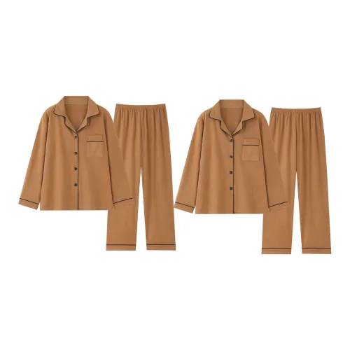 WANANNI Светло-коричневый Унисекс Пижамные комплекты