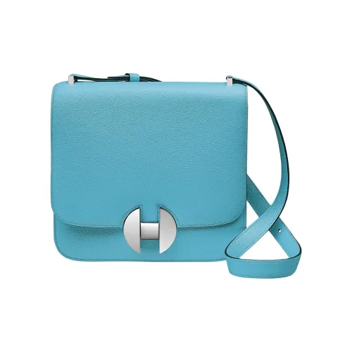 HERMES 2002 Телячья кожа Сумка на плечо 20 Женские P3Bleu DU Nord Northern Blue