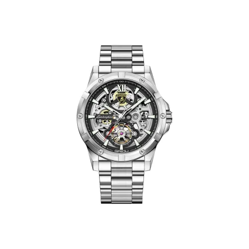 GAIDU Lamborghini Автоматический Механический Механизм Стальной Ремешок Часы Мужские Часы С Черепным Циферблатом