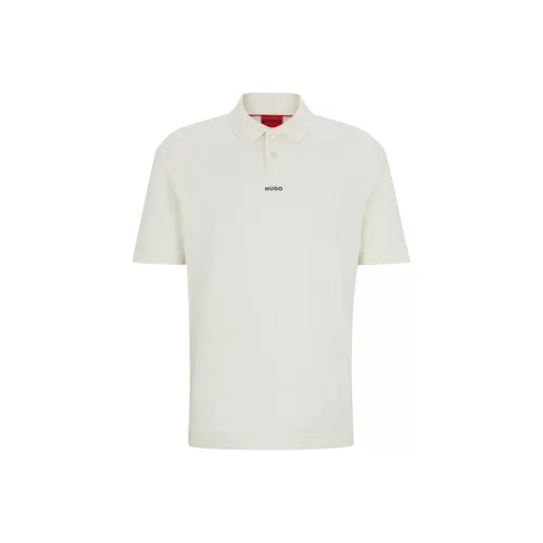 HUGO BOSS Polo с логотипом принт мужское белое